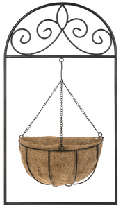 Wrought Iron Planter Basket Wall Decor