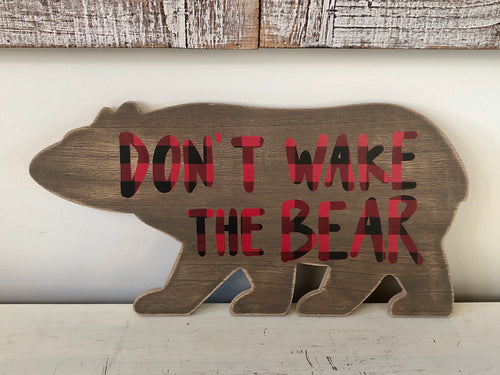 Don’t Wake The Bear Wood Wall Decor