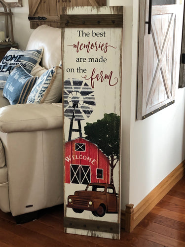 Reversible Wood Welcome Sign