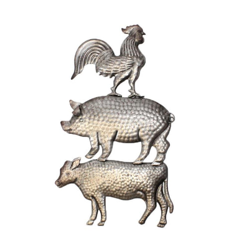 Stacked Animals Metal Wall Decor