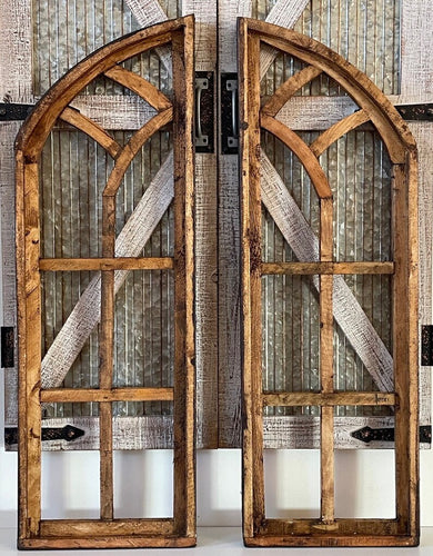 Rustic Cathedral Wood Arch Wall Decor Set