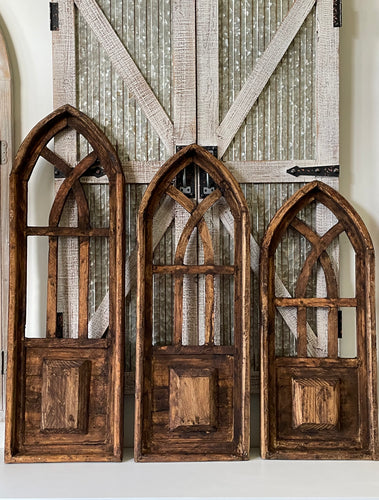 Rustic Farmhouse Cathedral Arch Wood Wall Decor