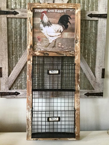 New wood and metal wall organizer