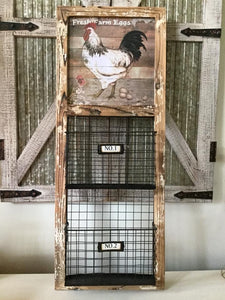 New wood and metal wall organizer