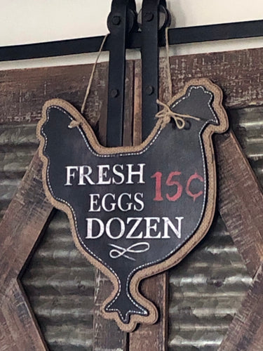 Fresh Eggs Wood Wall Decor