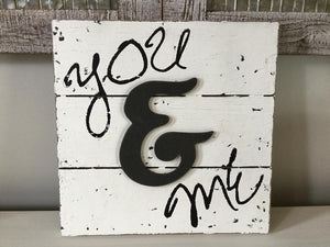 You & Me Wood Wall Decor