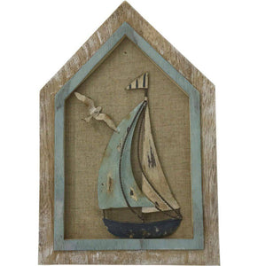 Wooden Sailboat Wall Decor