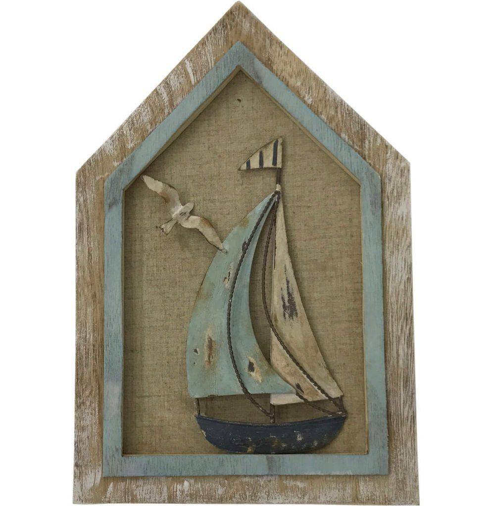 Wooden Sailboat Wall Decor